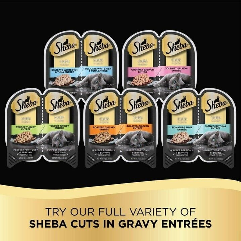 Sheba Perfect Portions Cuts Wet Cat Food Variety Pack, 1.32 Oz (24 Pack)