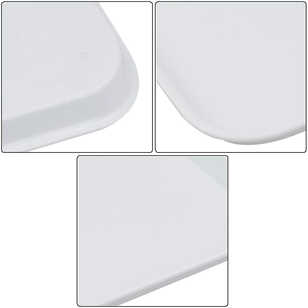 Plastic Fast Food Trays, Cafeteria Trays, 4 Pack Serving Trays (White)