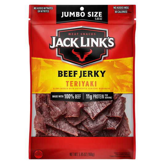 100% Beef Teriyaki Beef Jerky 5.85Oz Resealable Bag