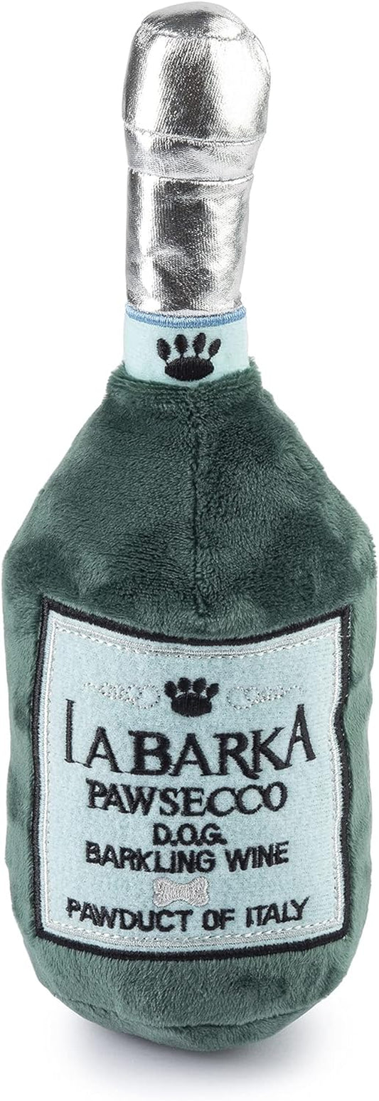 Labarka Pawsecco, Plush Designer Dog Toys with Interactive Squeaker, Stimulating Pet Enrichment, Machine-Washable & Safe Materials for All Breeds, Medium