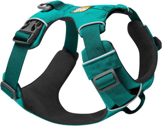 , Front Range Dog Harness, Reflective and Padded Harness for Training and Everyday, Aurora Teal, Small