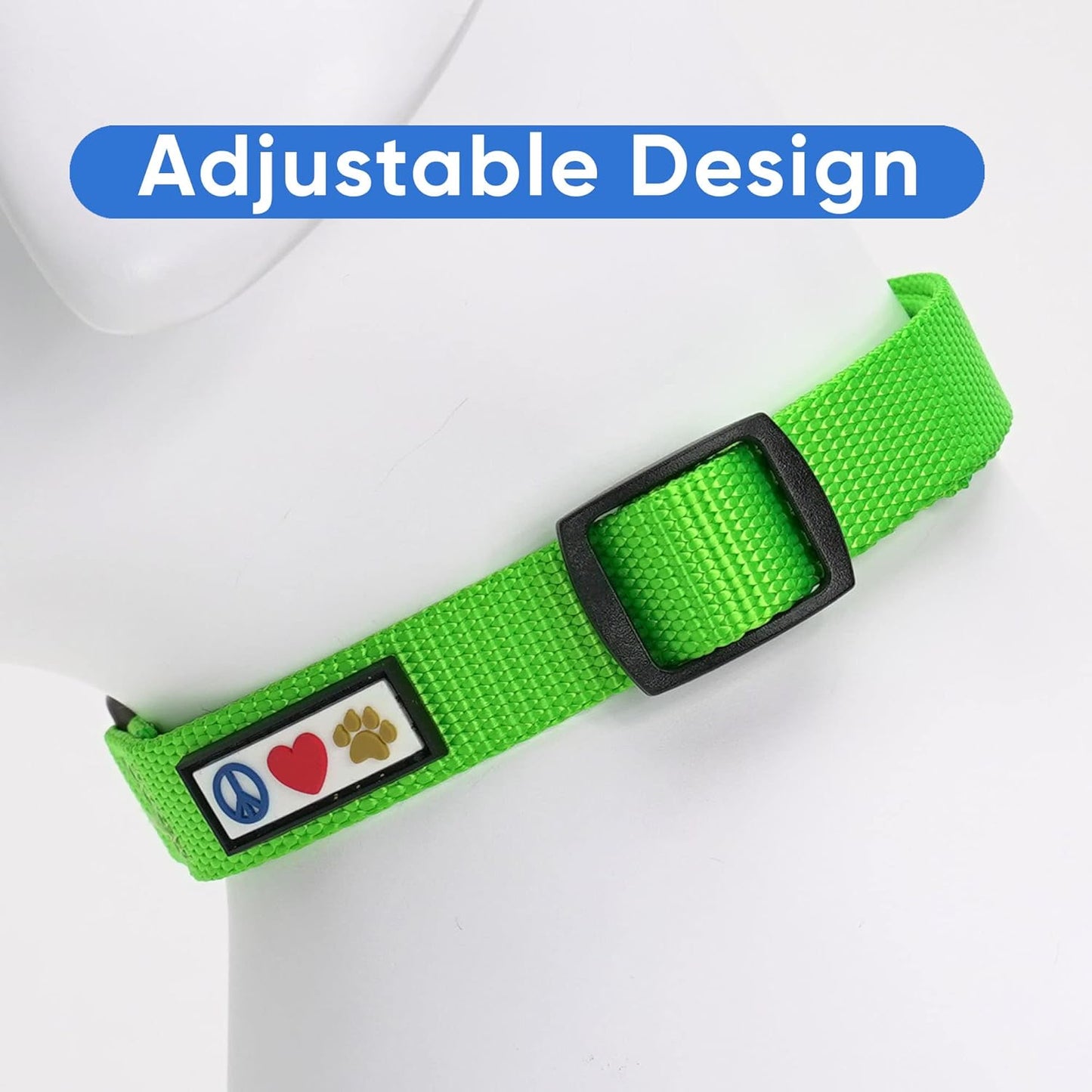 Dog Collar for Large Dogs Adjustable Dog Collar Heavy Duty Waterproof Collars for Dogs with Quick-Release Buckle - Green Dog Collar for Large Breeds